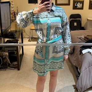 NWT! Mixology Robertson & Rodeo Floral Eagle Beach Mini Dress.